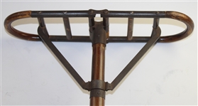 Vintage Functional Wood Golf Seat - Folded Waffle Flaps - Great Condition