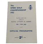 1952 Open Championship at Royal Lytham & St Annes Program - Bobby Locke Winner