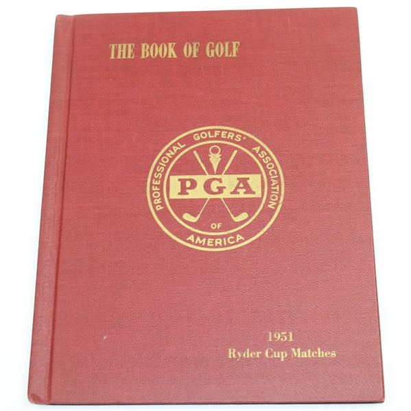 1951 Ryder Cup Matches at Pinehurst Hard Cover Program - USA 9 1/2 - 2 1/2