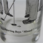 Norman Rockwell Sporting Boys Missed! Black & White Glass - Scarcely Seen