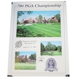 Davis Love III Signed 1997 PGA Championship at Winged Foot Poster JSA ALOA