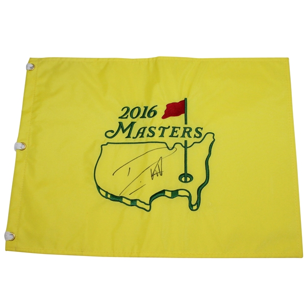 Danny Willett Signed 2016 Masters Embroidered Flag JSA ALOA