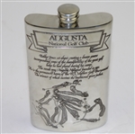 Augusta National Golf Club Pewter Golf Flask - with Funnel - Excellent Condition