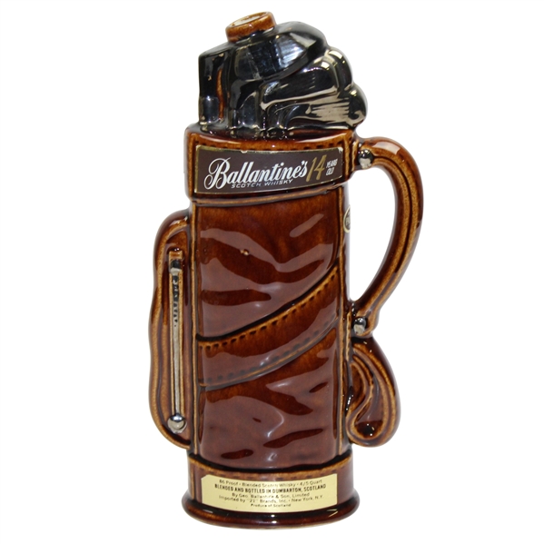 Ballantines Scoth Whiskey Golf Bag Themed Decanter - Great Condition 1969