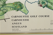 1968 Carnoustie Golf Course J.P. Izatt Golf Architect Visual Survey - Framed