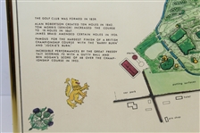 1968 Carnoustie Golf Course J.P. Izatt Golf Architect Visual Survey - Framed