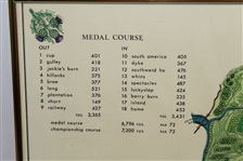 1968 Carnoustie Golf Course J.P. Izatt Golf Architect Visual Survey - Framed