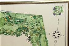 1968 Carnoustie Golf Course J.P. Izatt Golf Architect Visual Survey - Framed