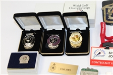 Miscellaneous Lot of Tickets, Badges, Pins, Money Clips, Masters, etc - Steve Jones Collection