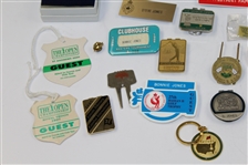 Miscellaneous Lot of Tickets, Badges, Pins, Money Clips, Masters, etc - Steve Jones Collection