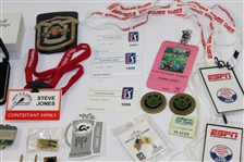 Miscellaneous Lot of Tickets, Badges, Pins, Money Clips, Masters, etc - Steve Jones Collection