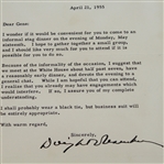 President Eisenhower Signed 1955 Invitation Letter to Gene Sarazen JSA ALOA