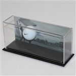 Tiger Woods Upper Deck Display with Signed Card & Range Driven Golf Ball #256/500
