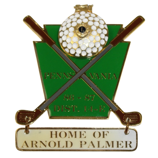 Lions Club Part of Arnies Army Arnold Palmer Metal Pocket Crest - Crossed Clubs
