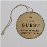 Hagen-Kirkwood vs Ouimet-Sarazen Exhibition at Charles River CC Guest Badge #1555