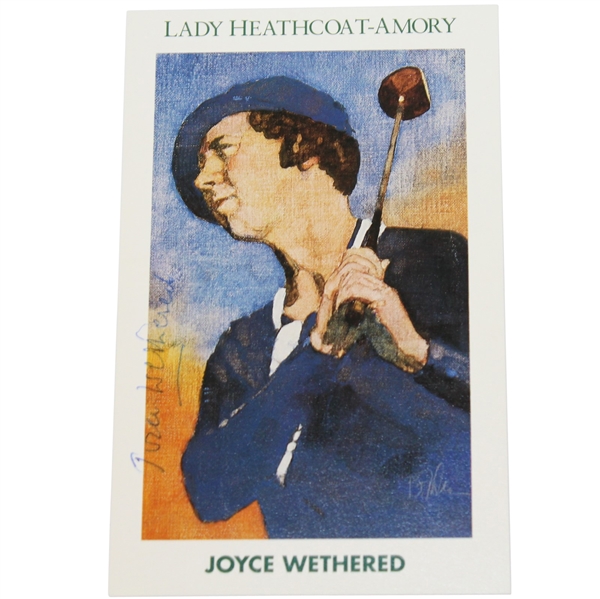 Joyce Wethered Signed Mueller Lady Heathcoat-Amory Golf Card JSA ALOA