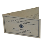 1953 US Open at Oakmont CC Official Score Card - Hogans 2nd Rd Score Filled Out