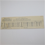 1953 US Open at Oakmont CC Official Score Card - Hogan's 2nd Rd Score Filled Out