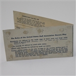 1953 US Open at Oakmont CC Official Score Card - Hogan's 2nd Rd Score Filled Out