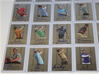 Forty-Six Autographed 2011 Leaf Insert Golf Cards JSA ALOA
