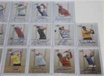 Forty-Six Autographed 2011 Leaf Insert Golf Cards JSA ALOA