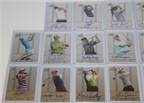 Forty-Six Autographed 2011 Leaf Insert Golf Cards JSA ALOA