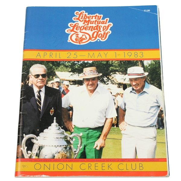 Multi-Signed 1983 Liberty Mutal Legends of Golf Program - Palmer, Guldahl, Demaret, etc JSA ALOA