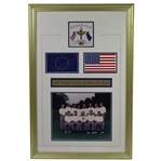 1995 Ryder Cup at Oak Hill GC USA Team Gift Framed Photograph with Logo of Matches