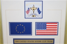 1995 Ryder Cup at Oak Hill GC USA Team Gift Framed Photograph with Logo of Matches