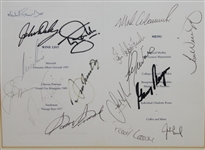 2000 Open Championship at R&A St. Andrews Dinner Menu - Past Champs Dinner W/17 Autographs JSA ALOA