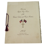 1951 Ryder Cup  Dinner Menu Signed by 9 U.S. Team, Horton Smith & Joe DiMaggio- JSA ALOA