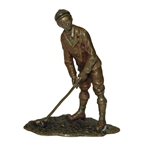 Circa 1910 Stunning Miniature Vienna Bronze Golfer Made by Franz Bergman 