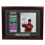 Tiger Woods 2002 US Open Ticket and Photo Display - Frame