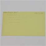 Fred McLeod Signed 3x5 with 1908 Notation JSA ALOA