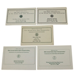 Lot of 5 Official US Open Scorecards - 1958, 1959, 1971, 1983, & 1984