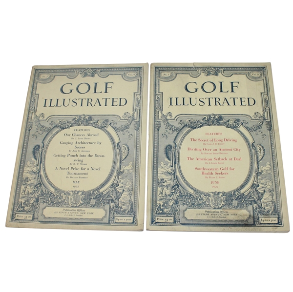 1923 May and 1923 June Golf Illustrated Magazines - Vol. 19 No. 2 & 3