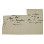 Jack White (1904 Open Champ), Aubrey Boomer, and Fred Robson Signed Page JSA ALOA