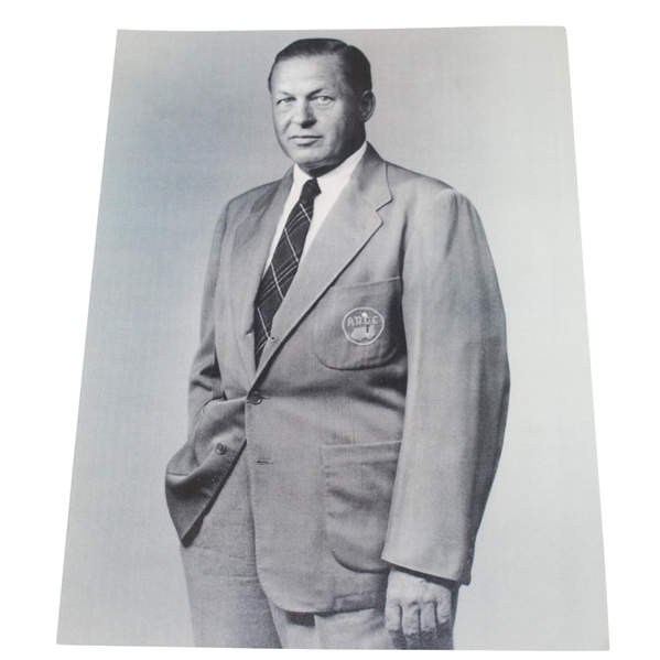 Bobby Jones Wearing Augusta National GC Jacket Black & White Photo 11x14