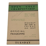 1947 Open Championship at Royal Liverpool Program Signed by Arthur Perowne JSA ALOA