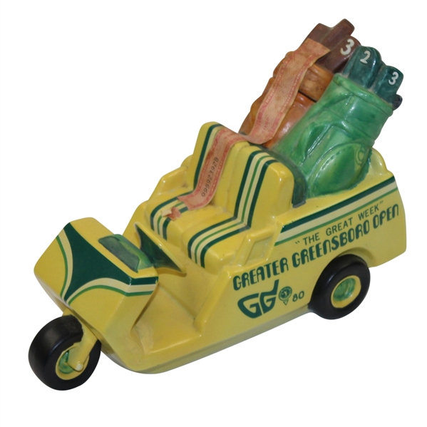1980 Greater Greensboro Open Commemorative Golf Cart Whiskey Decanter