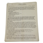 Ben Hogan Signed 1953 US Open Information for Marshalls JSA ALOA