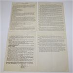 Ben Hogan Signed 1953 US Open Information for Marshalls JSA ALOA