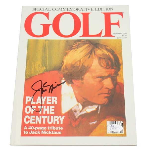 Jack Nicklaus Signed GOLF Players of the Century 9/1988 JSA #P36764