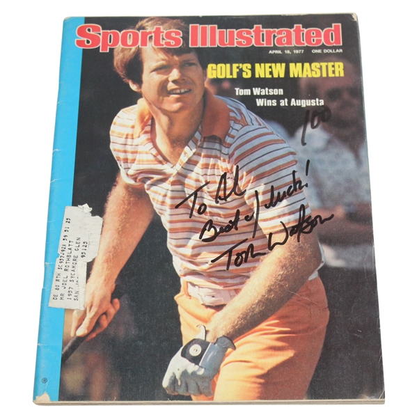 Tom Watson Signed Sports Illustrated Golfs New Master 4/18/1977 JSA #P36795