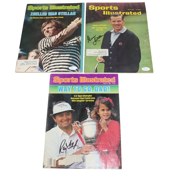 Fuzzy Zoeller, Ray Floyd, & Gene Littler Signed Sports Illustrated Magazines JSA Certs