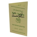 Arnold Palmer Signed 1958 Masters Brochure JSA ALOA