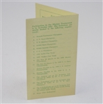 1951 Masters Tournament Original Ticket Brochure for Prospective Patrons