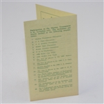 1961 Masters Tournament Original Ticket Brochure for Prospective Patrons