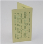 1963 Masters Tournament Original Ticket Brochure for Prospective Patrons