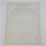 1959 Records of the Masters Tournament Card